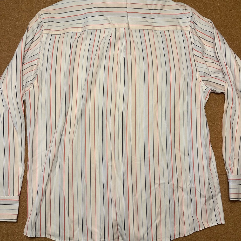 Tommy Bahama Button Down Shirt Mens Large White Stripe Long Sleeve Cotton Casual - Picture 8 of 8